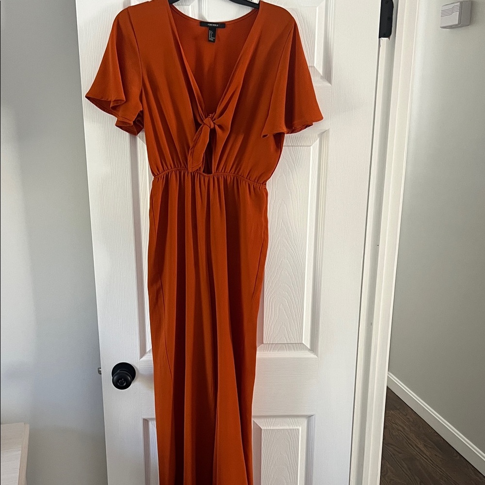 Elegant Orange Maxi romper